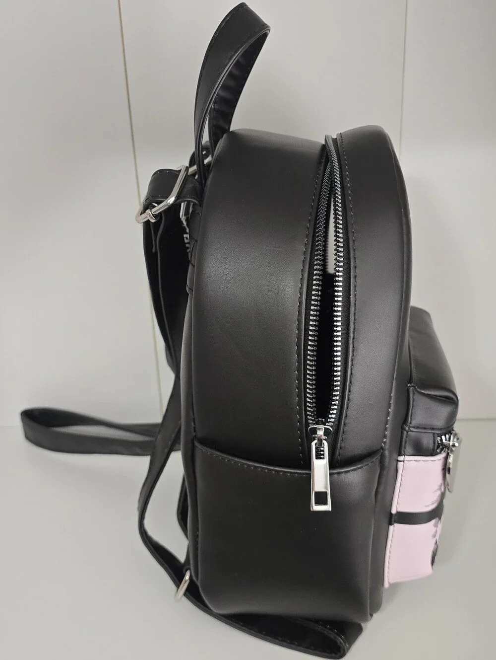 Hot Topic Black Ouija-Print Mini Backpack with Pink Accents